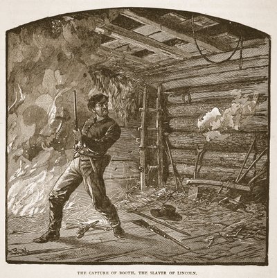 The Capture of Booth, the Slayer of Lincoln, from a Book Published 1896 by Alfred Rudolph Waud